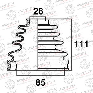 Пыльник привода Avantech BD0116 AVANTECH