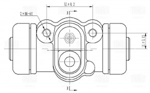 Цилиндр тормозной задний левый/правый d=22.2 мм CF0110 TRIALLI