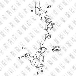 TOYOTA RAV 4 (2006>) БЕЗ ШАРОВОЙ ОПОРЫ FQ0890R FIXAR
