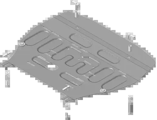 Усиленная защита картера двигателя, КПП (2 мм, сталь) для Kia Sorento 2020- 71010 MOTODOR