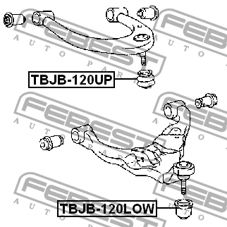 Пыльник верхн шаровой опоры TOYOTA LAND CRUISER PRADO 120 (02-09) TBJB-120UP TBJB-120UP FEBEST