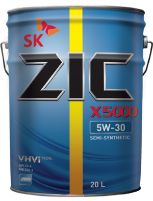 ZIC X5000 5W30 (20l) масло мот.! п/синт.\ API CI-4, MB 228.3, MTU Type 2 192663 ZIC