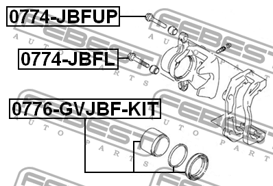 Втулка направляющая тормозного суппорта SUZUKI GRAND VITARA JB419WD-3 0774-JBFL 0774-JBFL FEBEST