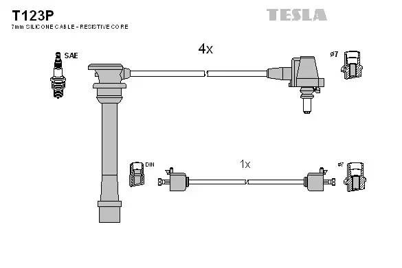 к-кт проводов!\ Toyota Previa 2.4i 16V 90> T123P TESLA