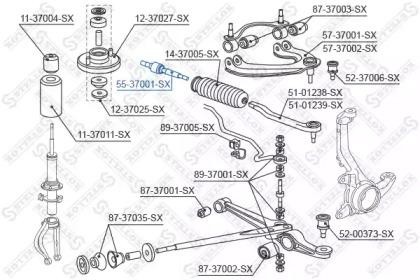 тяга рулевая!\ Honda Civic 87-92 55-37001-SX STELLOX