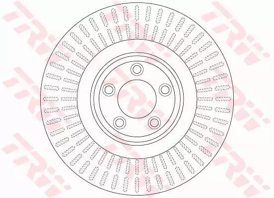 Диск тормозной передний Jaguar XF CC9, XJ (X35, J12, J24) DF6146S DF6146S TRW