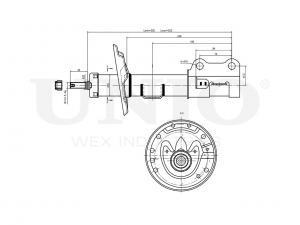 Амортизатор газовый передней подвески левый SAB-10304 UNIO
