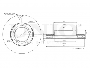 Диск тормозной передний BRD-20451 UNIO