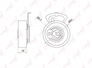 Ролик ремня ГРМ натяжной PB-1055 LYNXAUTO