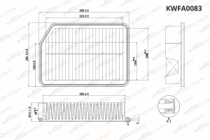 Фильтр воздушный CHANGAN CS35 KORWIN KWFA0083 KORWIN