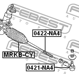 Наконечник рулевой MITSUBISHI LANCER CY 0421-NA4 0421-NA4 FEBEST