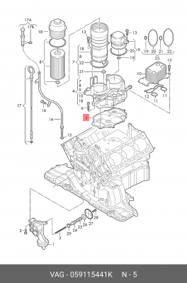 Прокладка VW AUDI SEAT SKODA заслонки дроссельной OE 059 115 441 K VAG