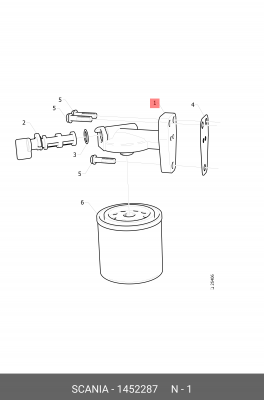 кронштейн топливного фильтра!\ Scania 1452287 SCANIA
