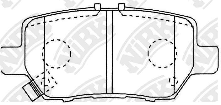 Колодки тормозные HONDA Legend (04-10) задние (4шт.) NIBK PN8512 NIBK