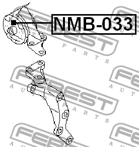 Сайлентблок правой опоры двигателя NISSAN ALMERA N15, PULSAR N14 NMB-033 NMB-033 FEBEST