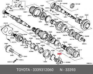 шестерня синхронизатора МКПП!\ Toyota 33393-12060 TOYOTA
