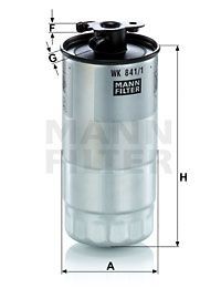 фильтр топливный!\BMW E39/E46/X5 2.0-3.0D, Opel Omega 2.5DTi 99> WK8411 MANN FILTER