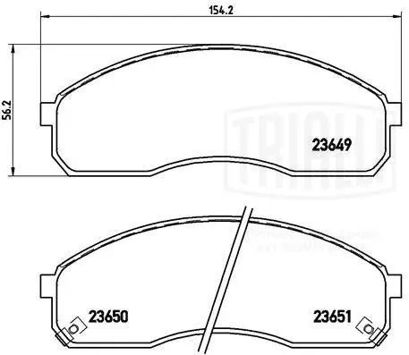 Колодки торм. для а,м Kia Carnival 98- диск. перед. PF 4244 PF4244 TRIALLI