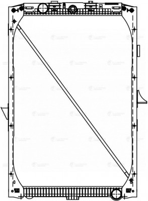 Радиатор DAF XF105 (05-) охлаждения двигателя (с рамкой) LUZAR LRC 2802 LUZAR