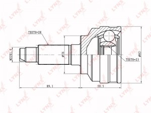 ШРУС наружный MAZDA 626 комплект LYNX CO-5105 LYNXAUTO
