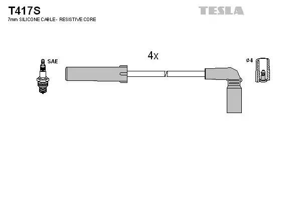 Провода ВН УМЗ-4216 Евро3 Г-3302 Бизнес (силикон) T417S TESLA