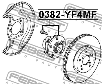 Ступица в сборе передняя ACURA MDX 2007-2013, HONDA PILOT 2009-2015 0382-YF4MF 0382-YF4MF FEBEST