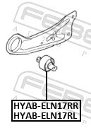 САЙЛЕНТБЛОК ЗАДНЕГО ПРОДОЛЬНОГО РЫЧАГА ПРАВЫЙ HYAB-ELN17RR HYABELN17RR FEBEST