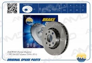 Диск тормозной передний DAEWOO Nexia, Espero, CHEVROLET Lanos T100, R14 AMDBD112 AMD.BD112 AMD