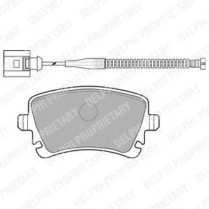 Колодки тормозные VW Phaeton (02-) (3.0/6.0) задние (4шт.) DELPHI LP1860 DELPHI