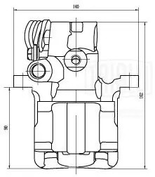 Суппорт торм. Audi 80 (86-)/100 (82-)/(90-) зад. прав. d=38мм (CF 002071) CF002071 TRIALLI