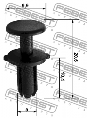 Клипса AUDI A4/A6/A8/Q5, SKODA RAPID, OCTAVIA 5E 88570-009 88570-009 FEBEST