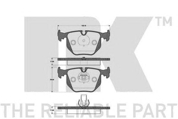 колодки дисковые з.!2 датчика в компл.\ BMW E38/E46 2.8-5.0/2.5TD/4.0/D 95> 221518 NK
