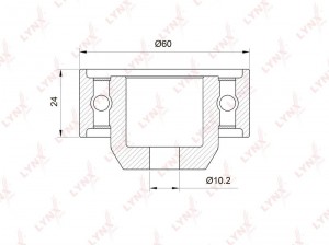 Ролик направляющий / ГРМ подходит для MITSUBISHI Outlander I 2.4 03-06 / Galant  PB-3016 LYNXAUTO