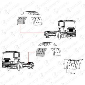 Крыло заднее заднее правое-переднее левое Scania R114/124/144 P94/114/124 144518 COVIND