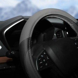 Оплетка руля (L) 39-41см черно-серая экокожа AIRLINE AWC-SL-02L AIRLINE