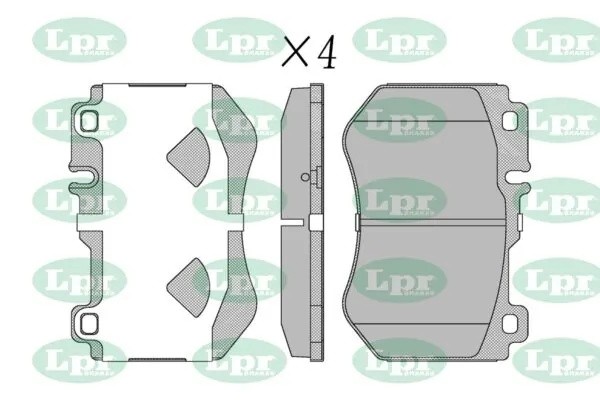 Колодки тормозные дисковые 05P1980 05P1980 LPR