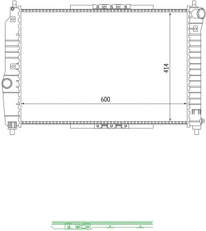 Радиатор охлаждения CHEVROLET Aveo/Kalos 05-DAEWOO Kalos 03- TGA1080 TGA1080 TATSUMI