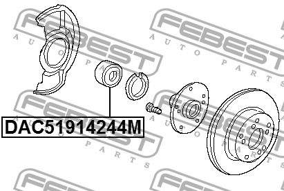 Подшипник ступицы передний HONDA ACCORD 2013- DAC51914244M DAC51914244M FEBEST