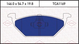 Колодки тормозные дисковые передние AUDI A3 96-SKODA Octavia 96-VW Golf 97- TCA1 TCA1169 TATSUMI