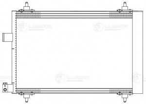 Радиатор кондиц. с ресивером для а/м Peugeot 407 (04-)/Citroen C5 (08-) LRAC2004 LRAC2004 LUZAR