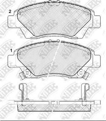 Колодки тормозные HONDA Jazz 3 передние (4шт.) NIBK PN8868 NIBK