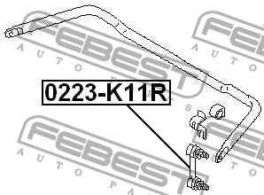 Тяга стабилизатора 0223-K11R 0223-K11R FEBEST