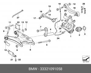 болт с буртиком! M12X1.5X90\ BMW all 33 32 1 091 058 BMW