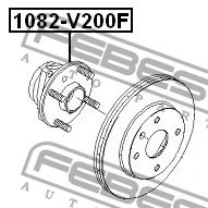 Ступица 1082-V200F 1082-V200F FEBEST
