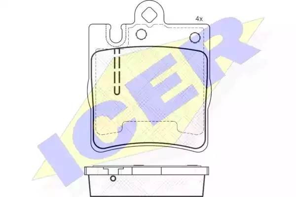 181312-202 колодки дисковые задние !\ MBW210 2.0-3.0TD 96-02 181312202 ICER