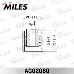 Ролик ремня ГРМ AUDI A4/ VW GOLF 3 /VW PASSAT 1.7D/1.9D (INA 532012210) AG02080 AG02080 MILES