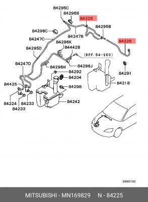 Жиклер MITSUBISHI омывателя стекла MN169829 MITSUBISHI