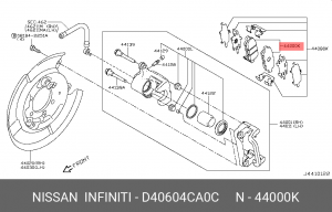 КОЛОДКИ ТОРМОЗНЫЕ К- D4060-4CA0C D40604CA0C NISSAN