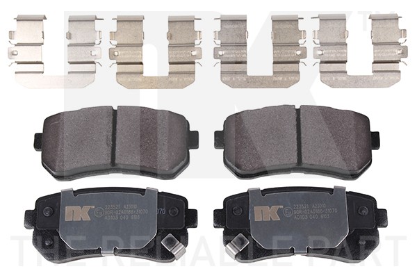 колодки дисковые задние!\ HyundaiAccent, Kia Rio 1.4i/1.6i 16V/1.5CRDi 05> 223521 NK