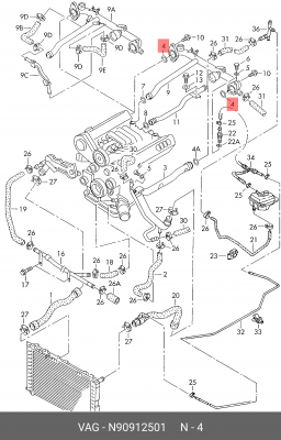 УПЛОТНЕНИЕ КРУГЛОЕ 32Х5/DICHTRING N90912501 N 909 125 01 VAG